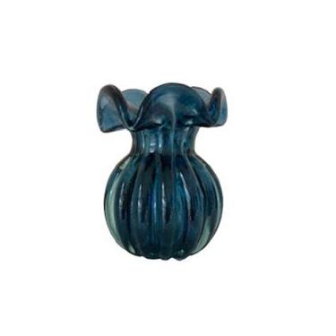Imagem de Vaso Murano Trouxinha Azul Petróleo 13X11Cm