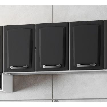 Imagem de Armário 120Cm 3 Portas New Premium Itatiaia Grafite/Branco