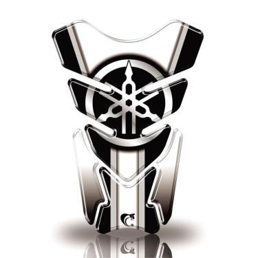 Imagem de Protetor De Tanque Adesivo Moto Factor Fazer Yamaha Diapazão Branco