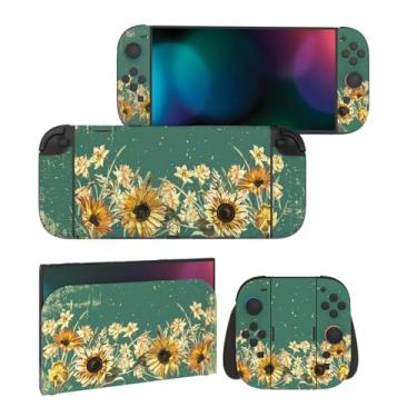 Imagem de PlayVital for Nintendo Switch 2 Skin Full Set (2-Pack) - Protective Vinyl Decal Stickers for Switch 2 Console, Joycons, Handle Grips & Dock | No Residue, Anti-Scratch - Sunflowers