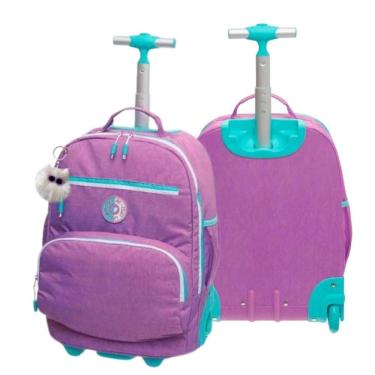 Imagem de Mochila Rodinha Tubo G Escolar Crinkle Pack Me Life Pacific Lilás