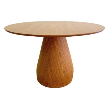 Imagem de Mesa De Jantar Cone Balonê Redonda 120 Cm Tampo Freijó Base Freijó Cor Marrom