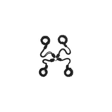 Imagem de Kit Bondage Shibari Preto Com Algema E Tornozoleira Com Regulagem- Coleção Fetiche Lovetoys Preto