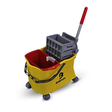 Imagem de Balde Espremedor para MOP Úmido Doblô 20 L FLEX AMARELO Bralimpia