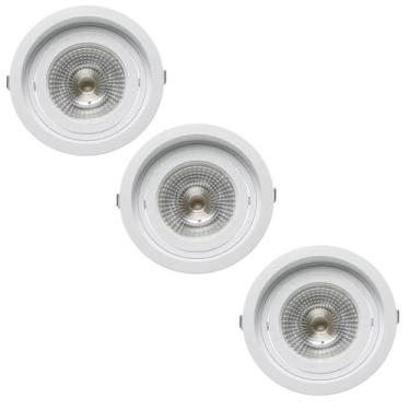 Imagem de 3 Spot Embutir Recuado Dirigível E27 Par30 Save Energy