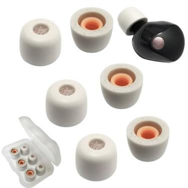Imagem de Luckvan Pontas De Espuma Viscoelástica Para Fones Ouvido Sony Wf-1000Xm5, Estojo Substituição Wf-1000Xm4, 3 Pares, Cinza, Pequeno
