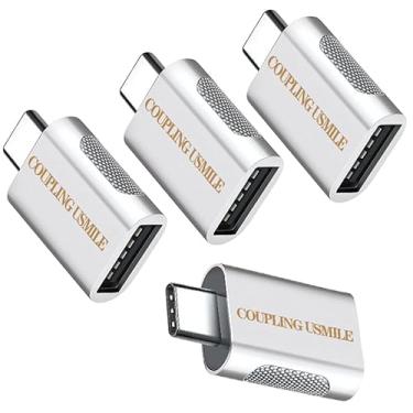 Imagem de COUPLING USMILE Adaptador Usb C Para [Pacote Com 4], A, Tipo | Alta Velocidade De 10 Gbps, Conversor Otg, Compatível Macbook Pro/Air, Iphone 15, Laptops, Tablets