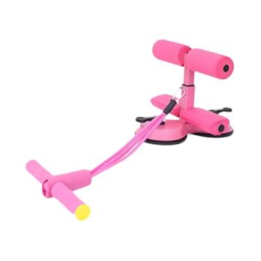 Imagem de kowaku Sente -se o suporte portátil do tornozelo portátil da barra AB com corda elástica de barra de exercícios para o ginásio interno de ginástica