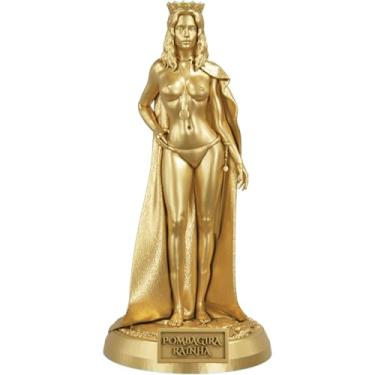 Imagem de Estátua Pombagira Rainha Imagem Umbanda Candomblé (Cor Ouro)