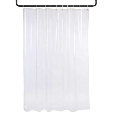 Imagem de 3 Cortina De Box Banheiro Transparente Flexível Antimofo