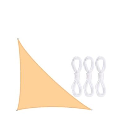 Imagem de TBATM Triângulo Sol Sombra Vela Resistente à água Jardim ao ar Livre Pátio Partido Sombra Velas 95% Uv Bloco com Barraca de Corda Livre Toldo Laranja Clara para Pátio Traseiro Varanda,A,3x3x4.3m