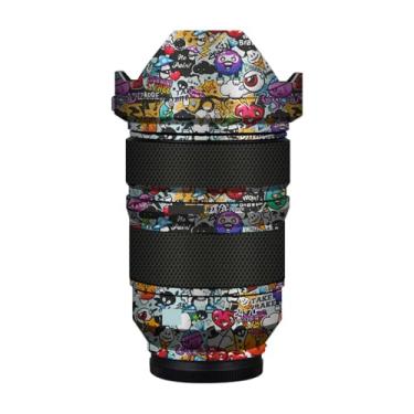 Imagem de Adesivo de câmera antiarranhões com tampa de lente para Panasonic Lumix S 24-70 mm F2.8 Película protetora decalque protetor corporal 24-70 2.8 (Graffiti White)
