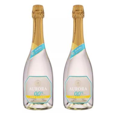 Imagem de Kit 2 Unidades Espumante Aurora Zero Álcool Garrafa 750ml