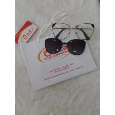 Imagem de Óculos Solar em metal com clipon - 2 corações 