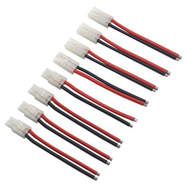 Imagem de Vgoohobby 4Pairs Adapter Compatible with Tamiya Style Plug Male Female Connector w/10cm 14AWG Silicon Wire Cable for RC Car Lipo Battery Charger FPV Truck Boat