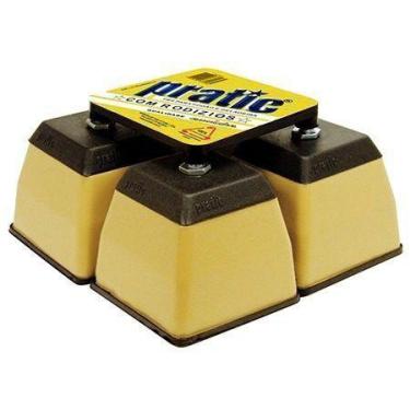 Imagem de Pé Geladeira/fogão/freezer Plastico Bege - Até 380k - Pratic