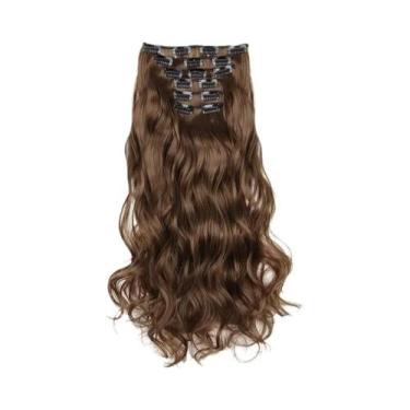 Imagem de Loira Preta 24 Polegadas Longas Extensões De Cabelo Sintético Reto 16 