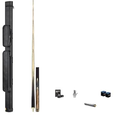 Imagem de Taco de Bilhar Profissional, Feito com Madeira Durável, Design Exclusivo e Construção Impecável para Profissionais (A Tacos de bilhar e acessórios+ barril de tacos, 9.5mm)