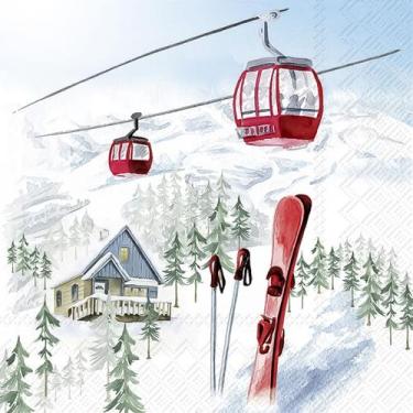 Imagem de Guardanapo para Decoupage Ihr 33x33 Férias com Neve C/ 20 Unidade - GU