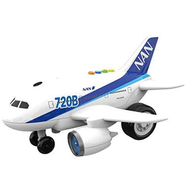 Imagem de Aviao de Brinquedo com Luz e Som 1:16 Hélice Gira movido a fricção - Shiny Toys 000433