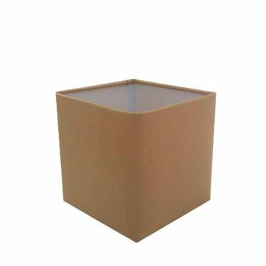 Imagem de Cúpula em Tecido Quadrada Abajur Luminária Cp-4224 16/16x16cm Palha