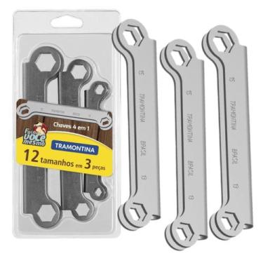 Imagem de Jogo Chaves De Aperto 4x1 Com Acabamento Cromado Tramontina