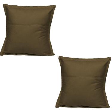 Imagem de Kit 2 Almofadas Decorativa Cheia Fofinha Para Sofá Cadeira Poltrona 42 Cm Suede