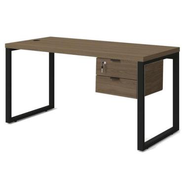 Imagem de Mesa Escritorio 150 Com Gaveteiro Industrial Frame Munique Kappesberg,