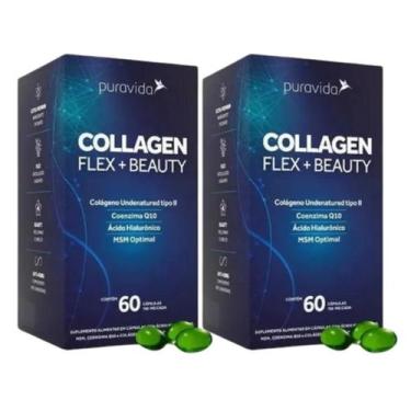 Imagem de 2x Collagen Flex Beauty Colágeno Tipo Ii 60 Cáps Puravida - Pura vida