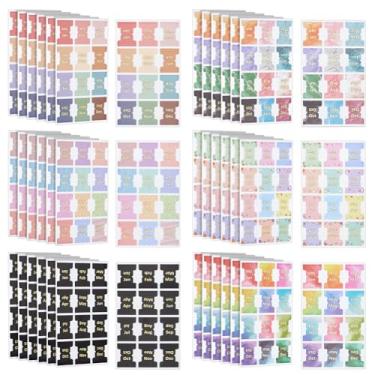 Imagem de FINGERINSPIRE Agenda com 36 folhas laminadas mensais, 6 abas de estilos, acessórios de designer, adesivos de plano mensal, calendário decorativo, índice adesivo para escritório, organizações de