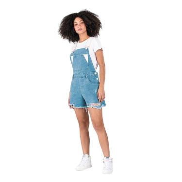 Imagem de Jardineira Enfim Short Curto  Jeans G-Feminino