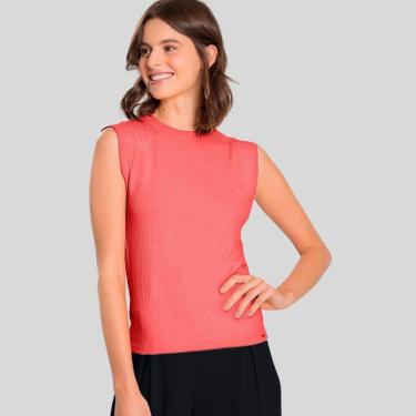 Imagem de BLUSA MANGA CURTA CANELADA-Feminino