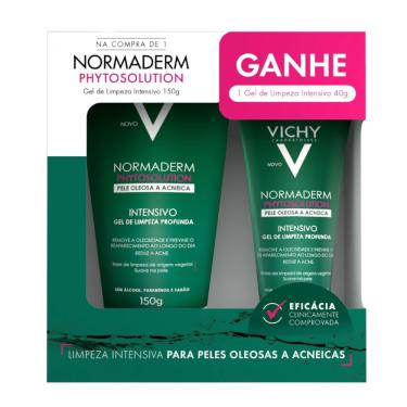 Imagem de Kit Vichy Normaderm Gel De Limpeza Intesnsivo Phytosolution 150g + Gel De Limpeza Intesnsivo Phytosolution 40g