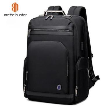 Imagem de Mochila Notebook Impermeável Executiva Arctic Hunter Preta - Ecom Six
