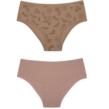 Imagem de Kit/2 Calcinha Delrio 50368 Feminina Básica Cotton T. P/GG, M, D6, Mou