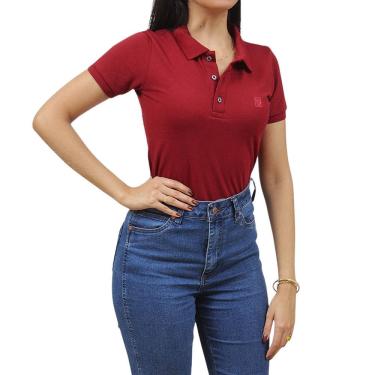 Imagem de Camisa Gola Polo Feminina Vinho Cowboy Winner 37686