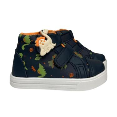 Imagem de Tênis Infantil Dino Azul Cano Alto – Tam. 20 ao 34 (BR, Criança de 4 a 8 anos, Numérico, M, 32)