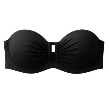 Imagem de Sutiã sem alça plus size tamanho grande - sollbella store, Preto, 50