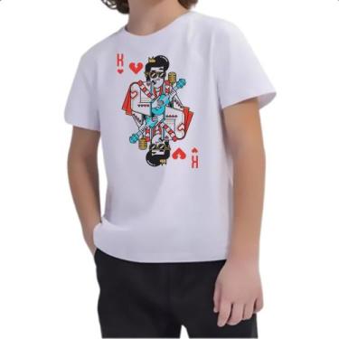 Imagem de Camiseta Infantil Baralho Rei Elvis - Alearts, 10