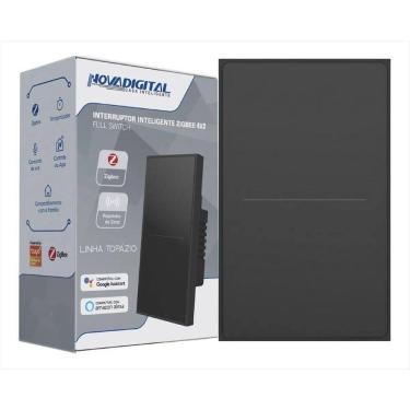 Imagem de Interruptor Zigbee Novadigital 2 Botoes Topázio Preto - I13