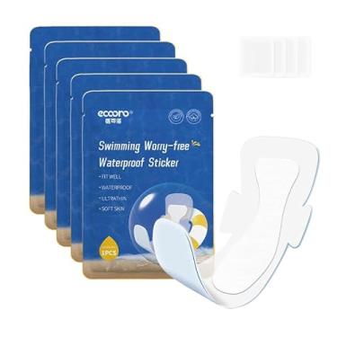 Imagem de SOFFAIR Almofadas impermeáveis para natação, proteção de área privada amigável à pele, adesivos privados à prova d'água, prevenção de sujeira para natação, atividades diárias, banho, spa e esportes