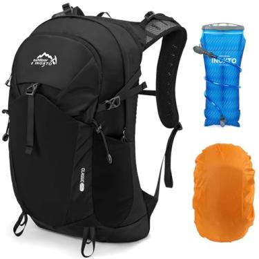 Imagem de Mochila de hidratação para caminhadas com bexiga de água de 3 litros para mulheres e homens Mochila de água de 25 litros para caminhadas, ciclismo, corrida, escalada, acampamento (laranja) (preto)