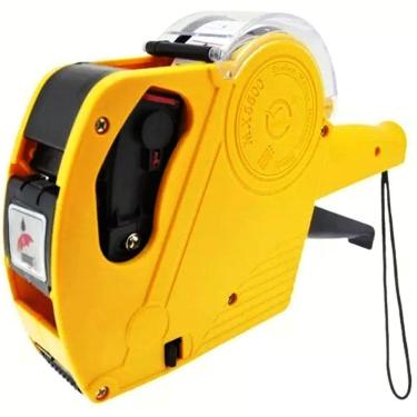 Imagem de Etiquetadora Manual 8 Dígitos + Refil + Etiquetas - Amarelo
