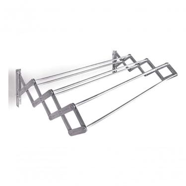 Imagem de Varal Sanfonado De Parede Retrátil 120 Cm Em Alumínio Mor