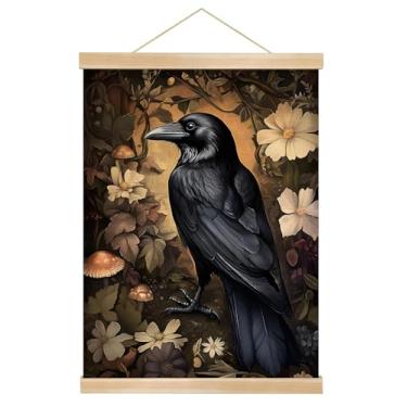 Imagem de You found a duck Cabide magnético de madeira para pôster com estampa de arte de coroa de pássaro, retrato de pássaro turquesa, decoração de parede de fundo preto (BG05)