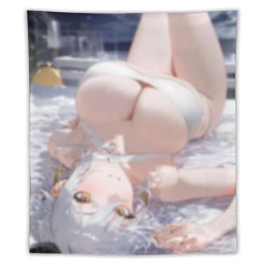 Imagem de LIEGBMEU Sexy Bikini Hot Anime Girl Tapeçaria 127.0 cmx152.4 cm Interior Exterior Wall Quilt Art Decoração de Tapeçaria Caprichosa, AF108