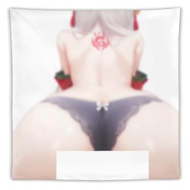 Imagem de LIEGBMEU Sexy Bikini Hot Anime Girl Tapeçaria 152.4 cm x 152.4 cm Interior Exterior Wall Quilt Art Decoração de Tapeçaria Caprichosa, AD08
