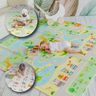 Imagem de Tapete infantil Inverno Frio Dupla Face de atividades Emborrachado Educativo Bebê Criança Tatame