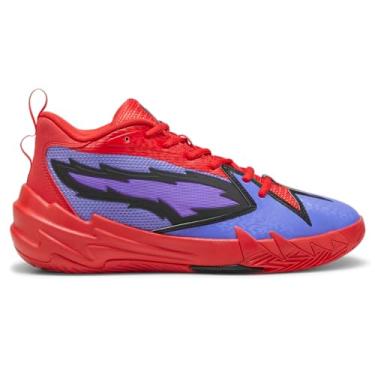 Imagem de PUMA Tênis de basquete masculino Scoot Zeros Pred - roxo, vermelho, Preto/vermelho, 41