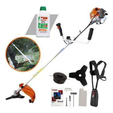 Imagem de Roçadeira Vulcan Vr430p Profissional Á Gasolina 43cc 1,7hp + Óleo Stihl 2 Tempos